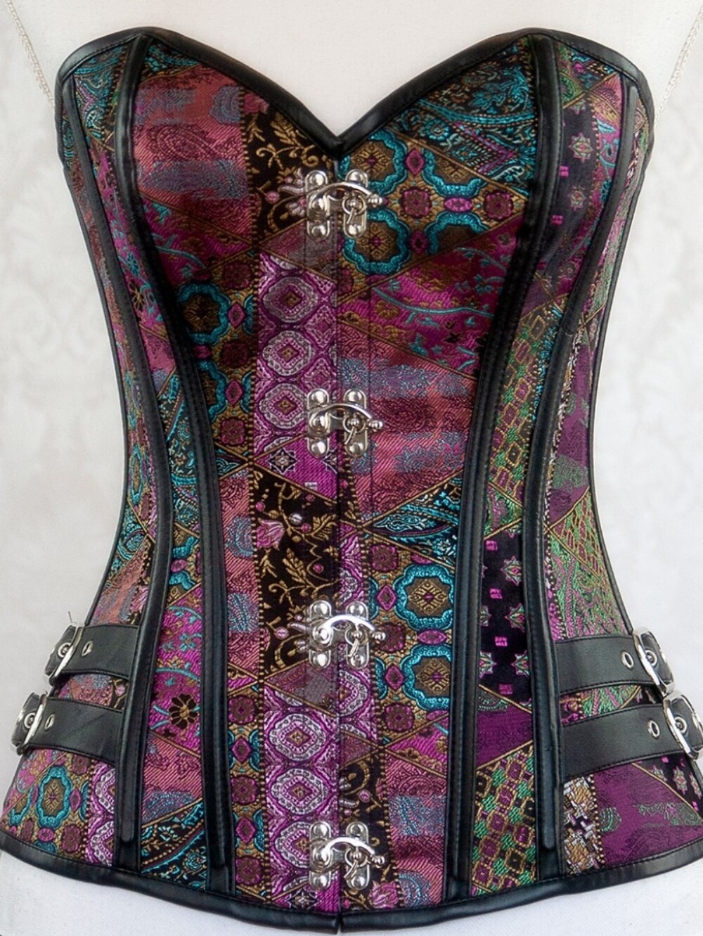 Strapless Steampunk Patterned Corset Top
